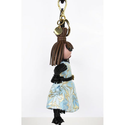 Prada Jasmine Doll Keyring - Luxury Blue Leather Charm Accessory -   Shop Bags LLC
