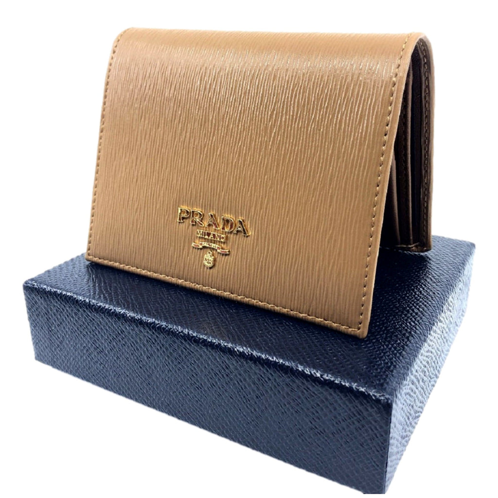 Prada Leather Bifold Wallet: Elegant Design & Practical Functionality -   Shop Bags LLC 