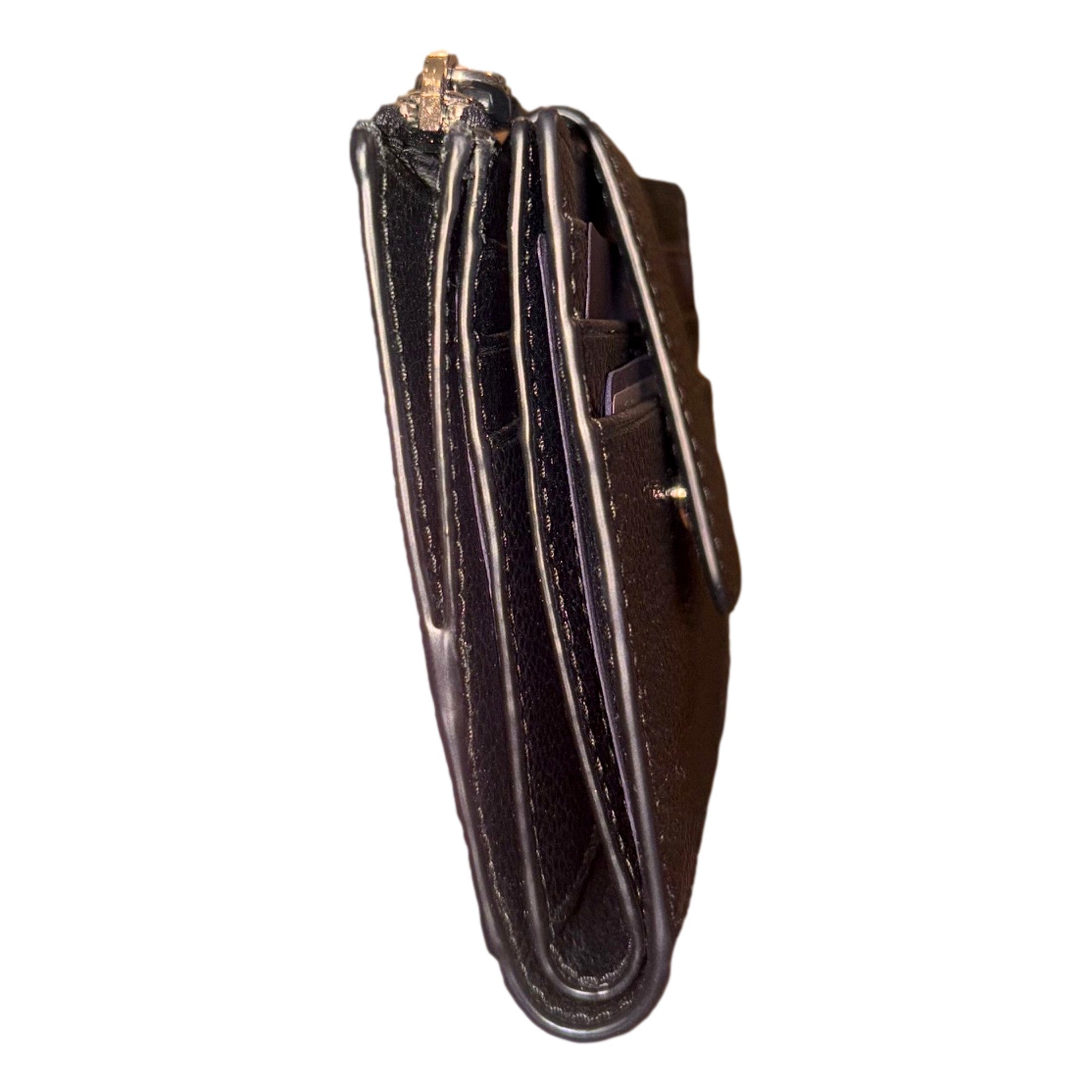 Prada Leather Card Case Bifold Wallet with Zipper Coin Pouch -   Shop Bags LLC