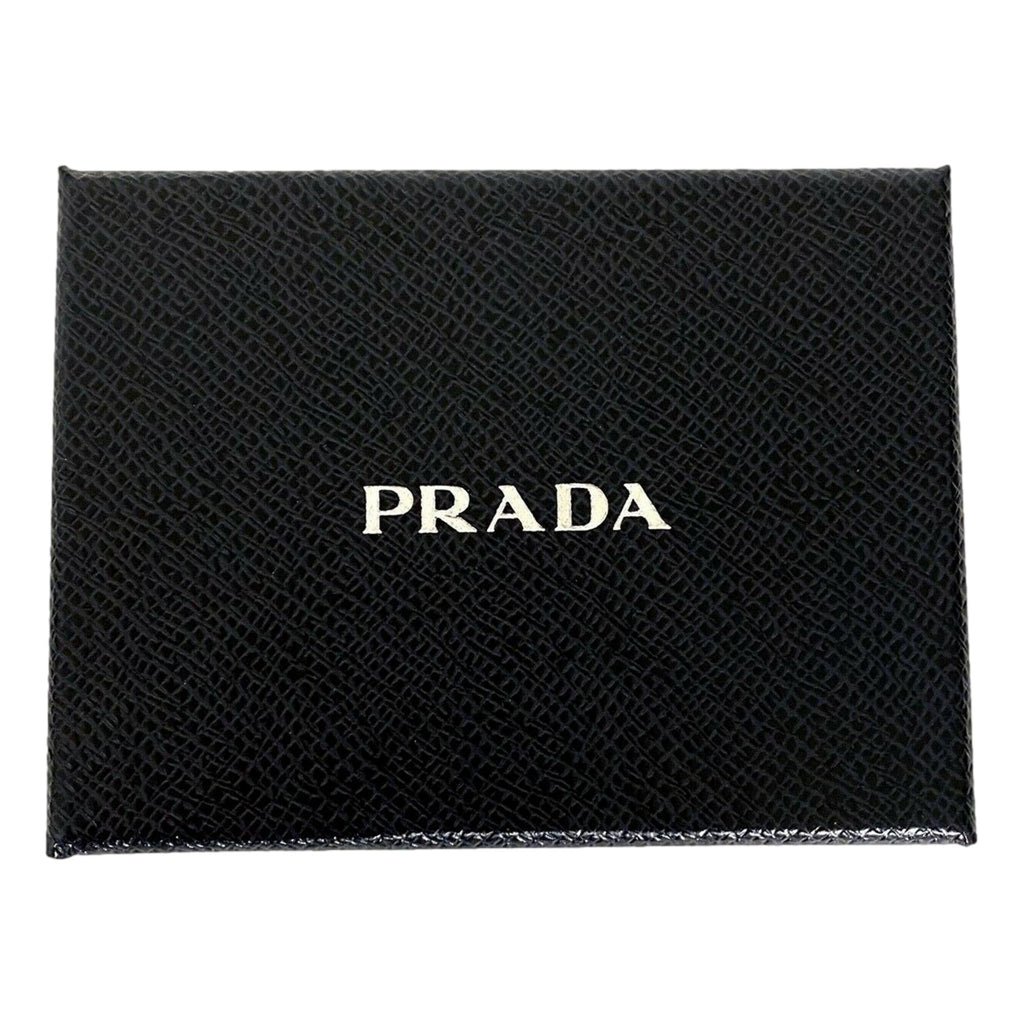 Prada Leather Card Case Wallet - Stylish Blue Card Case with Logo -   Shop Bags LLC 