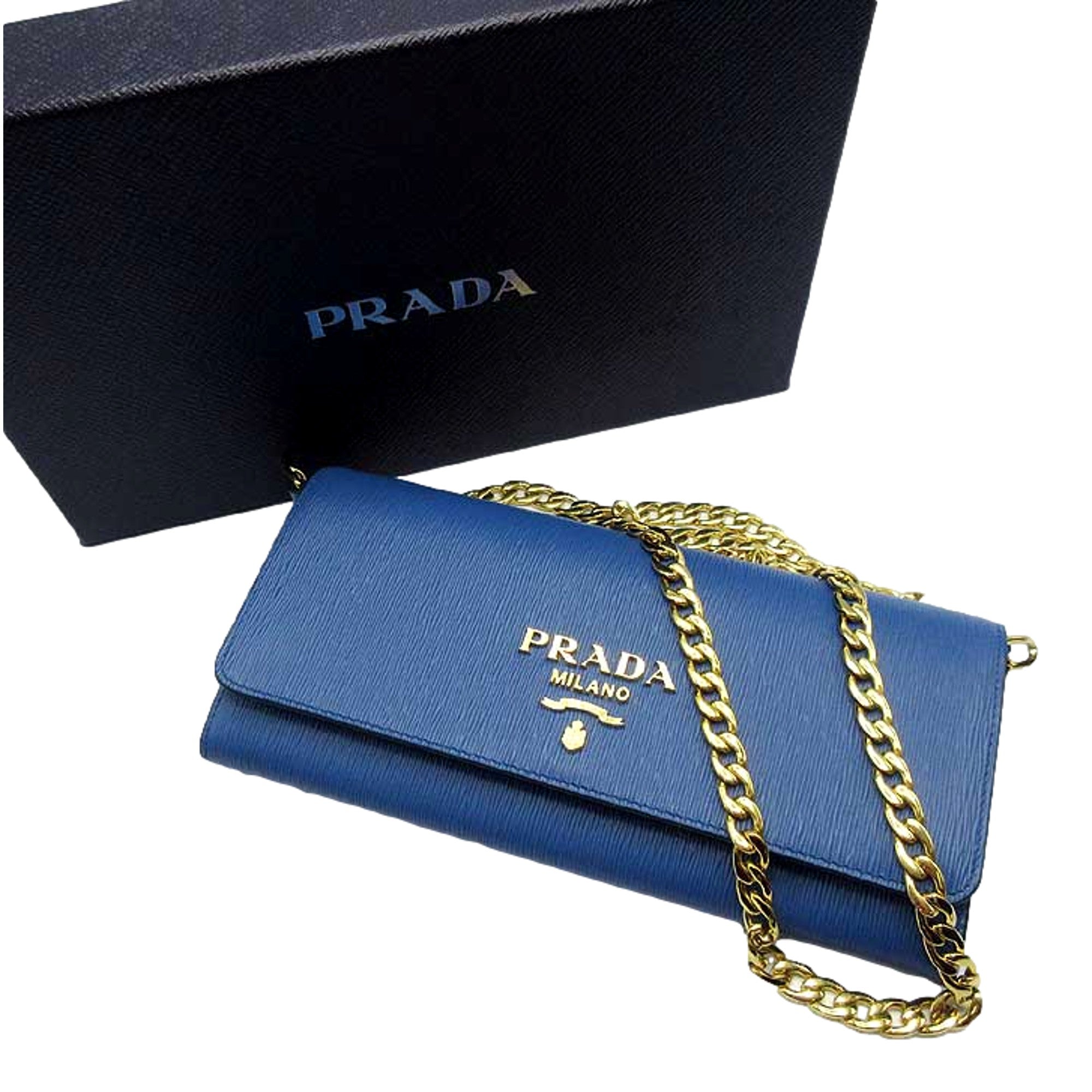 Prada Leather Chain Crossbody Wallet Clutch - Stylish & Versatile -   Shop Bags LLC