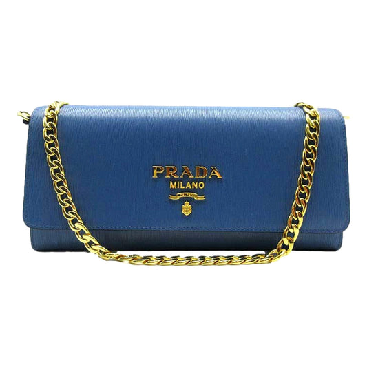 Prada Leather Chain Crossbody Wallet Clutch - Stylish & Versatile -   Shop Bags LLC