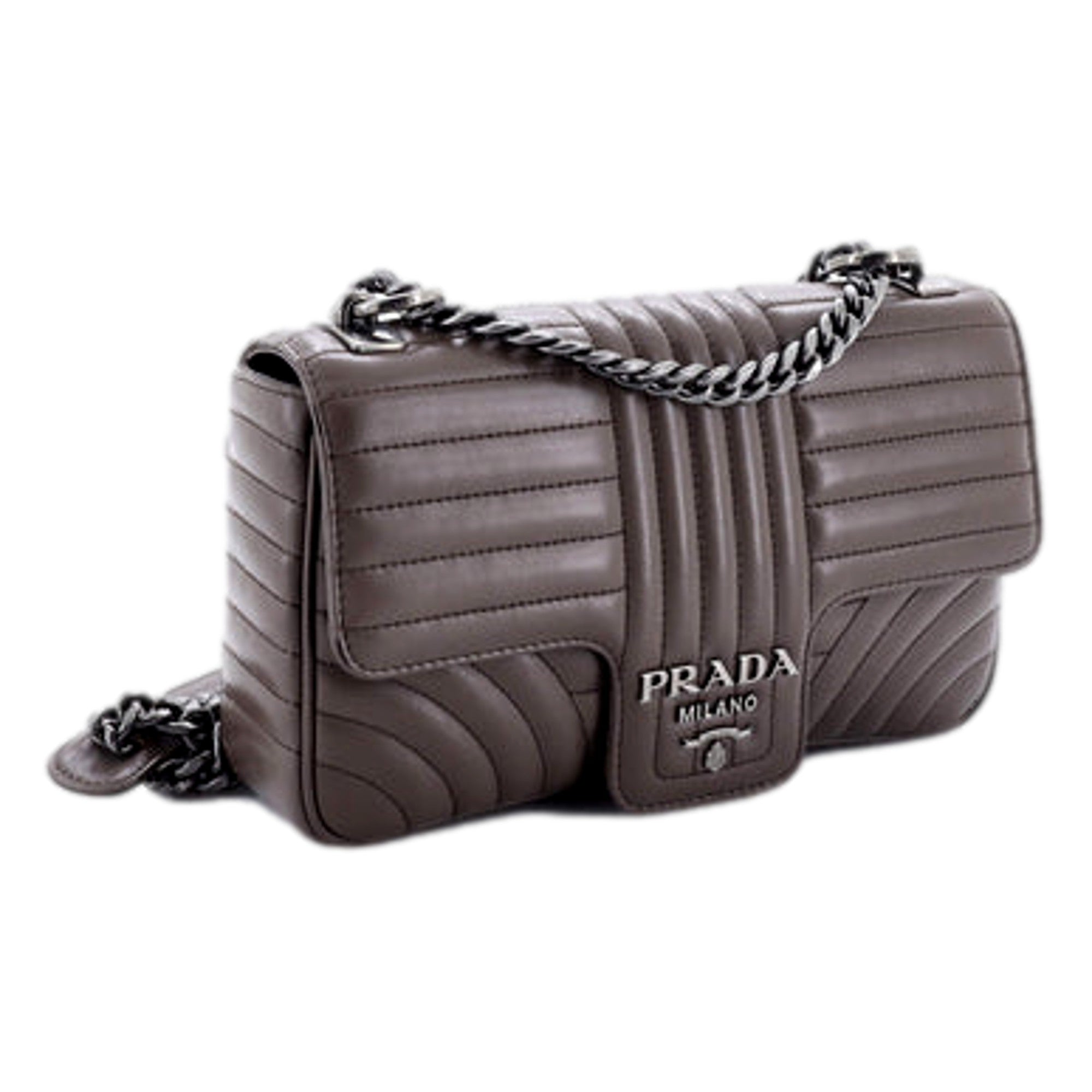 Prada Leather Medium Flap Chain Shoulder Bag - Luxury & Elegance -   Shop Bags LLC