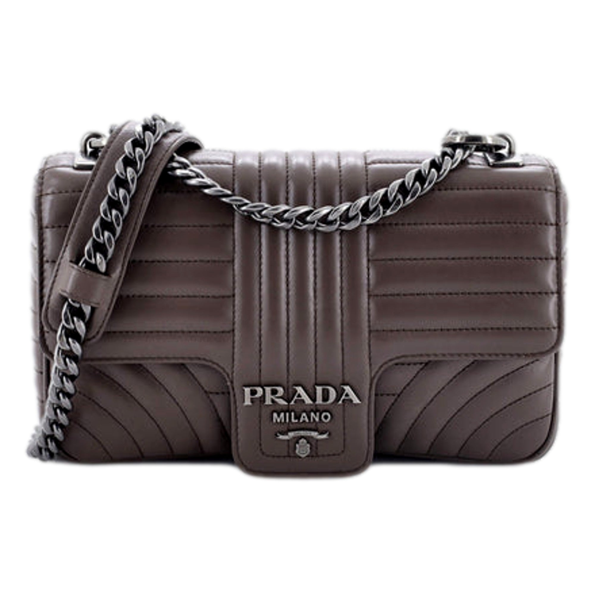 Prada Leather Medium Flap Chain Shoulder Bag - Luxury & Elegance -   Shop Bags LLC