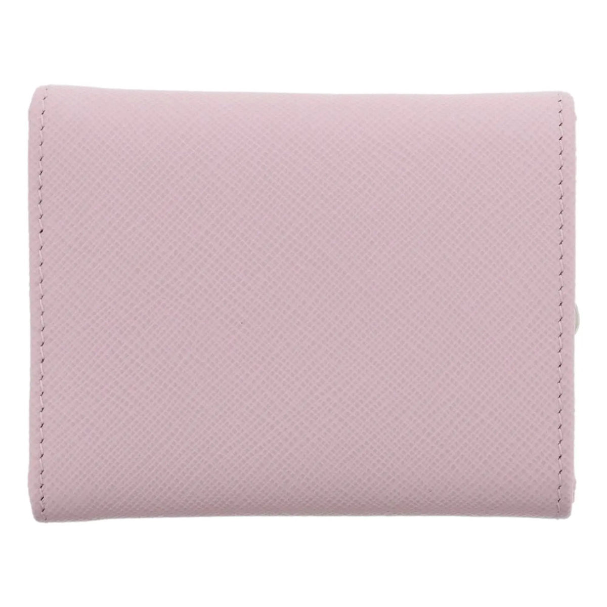 Prada Luxury Leather Goods: Pink Saffiano Trifold Wallet
