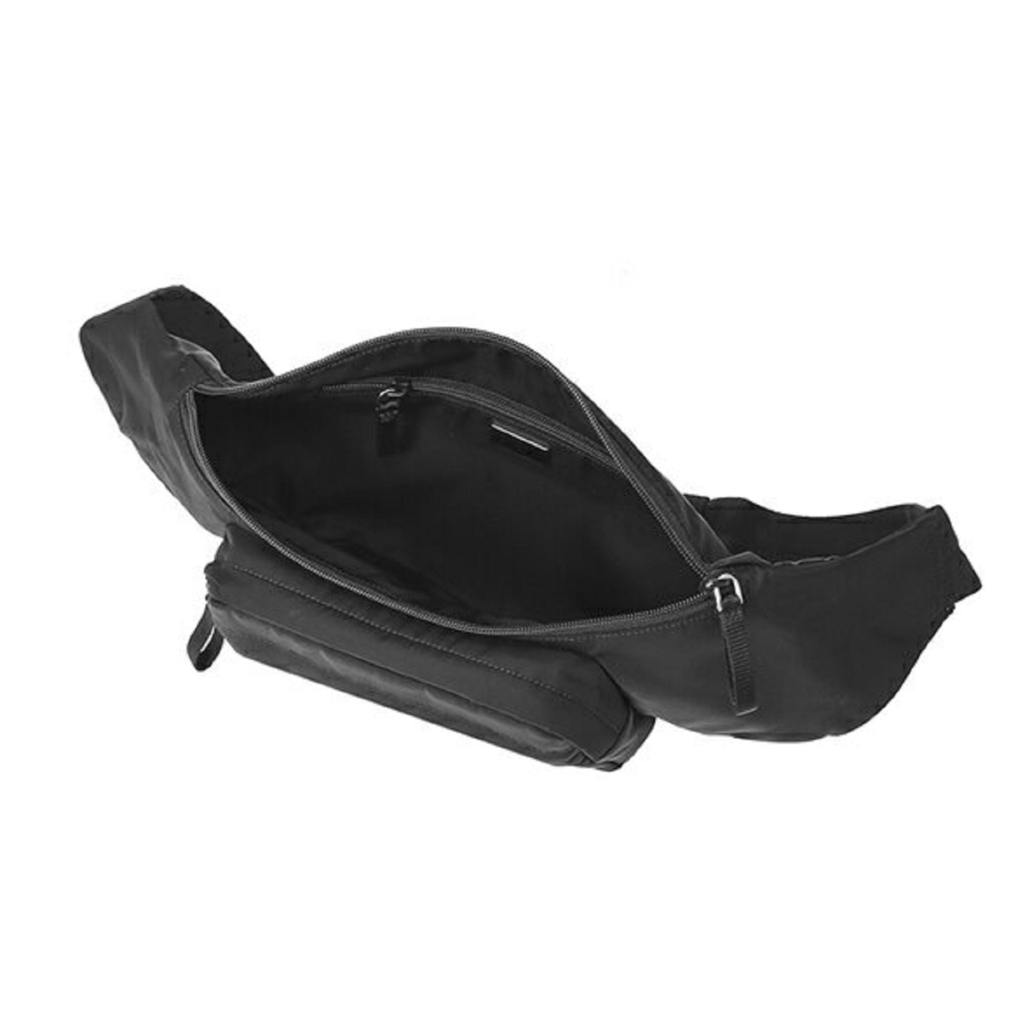 Prada Marsupio Tessuto Nylon Triangle Logo Black Adjustable Belt Bag -   Shop Bags LLC