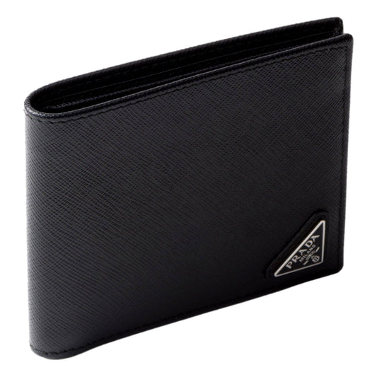 Prada Men's Fashion Luxury Saffiano Leather Bifold Wallet