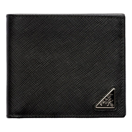 Prada Men's Fashion Luxury Saffiano Leather Bifold Wallet
