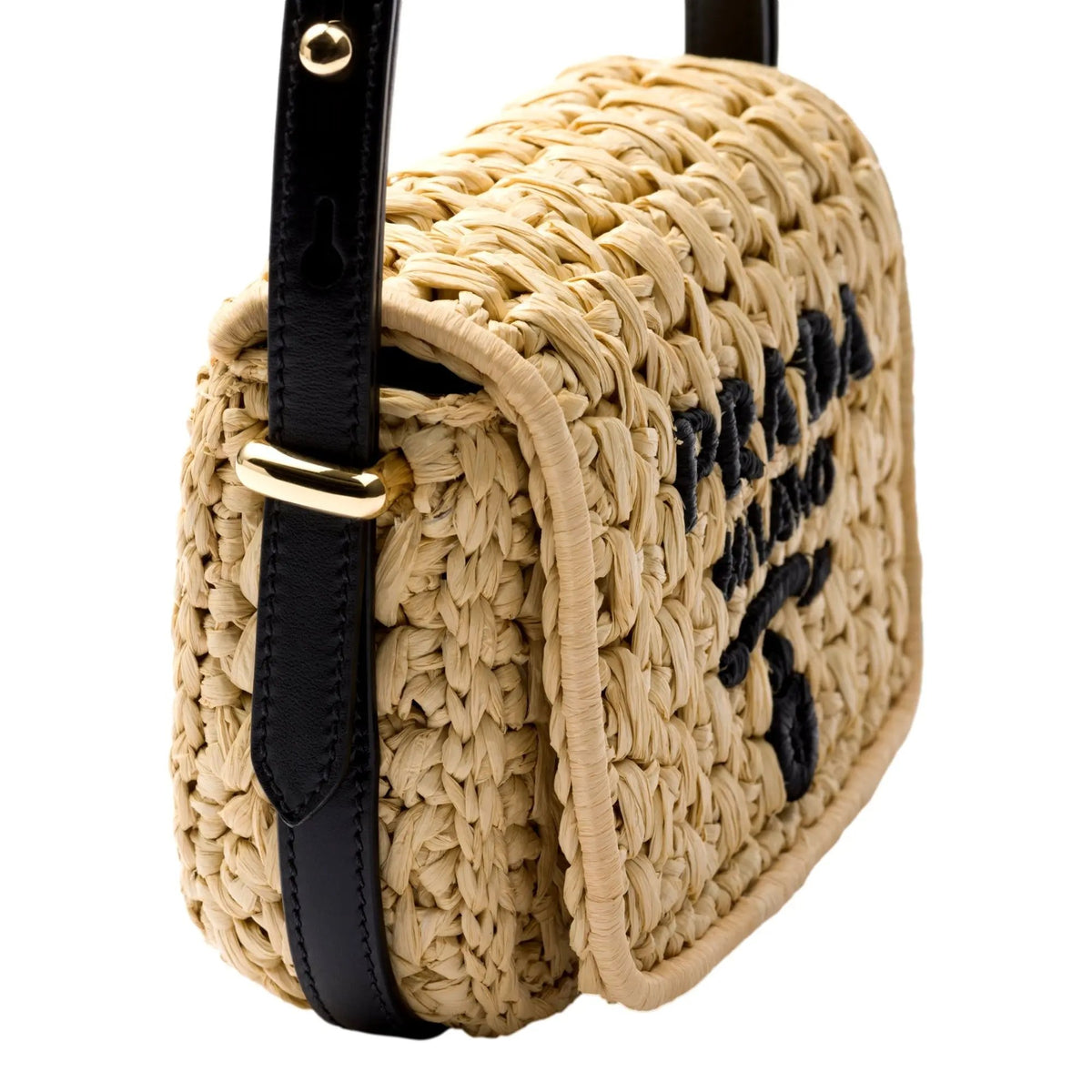 Prada Milano Beige Crochet Raffia Small Crossbody Bag – Elevate