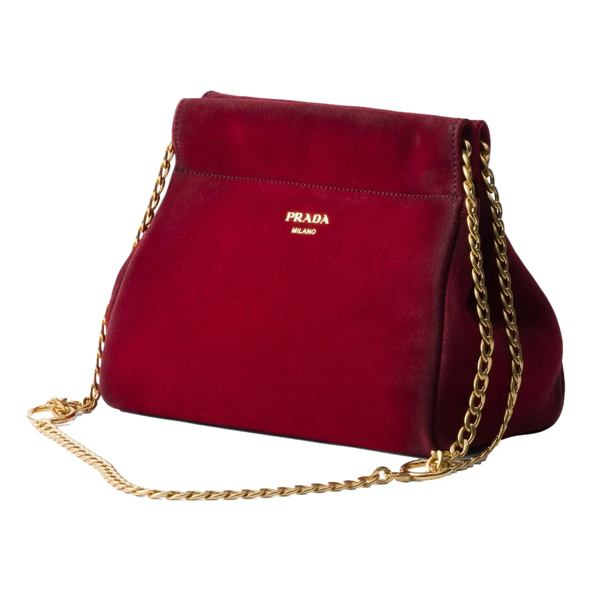 Prada Mini Enchaine Suede Ombre Shoulder Bag - Shop Now at Shop
