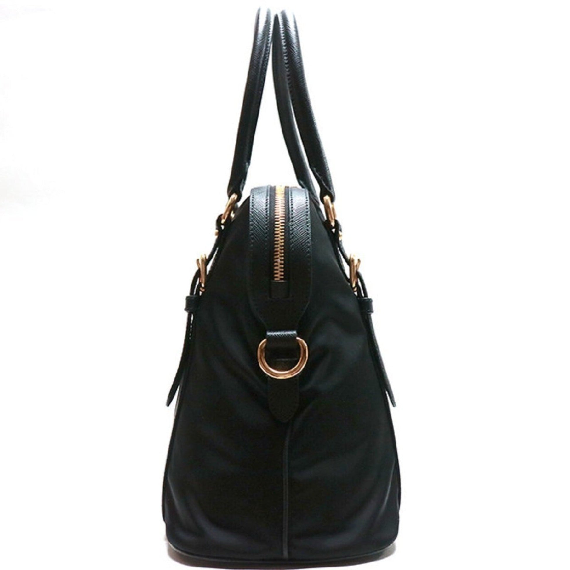 Prada Nylon & Saffiano Leather Satchel Bag - Elegant & Versatile -   Shop Bags LLC