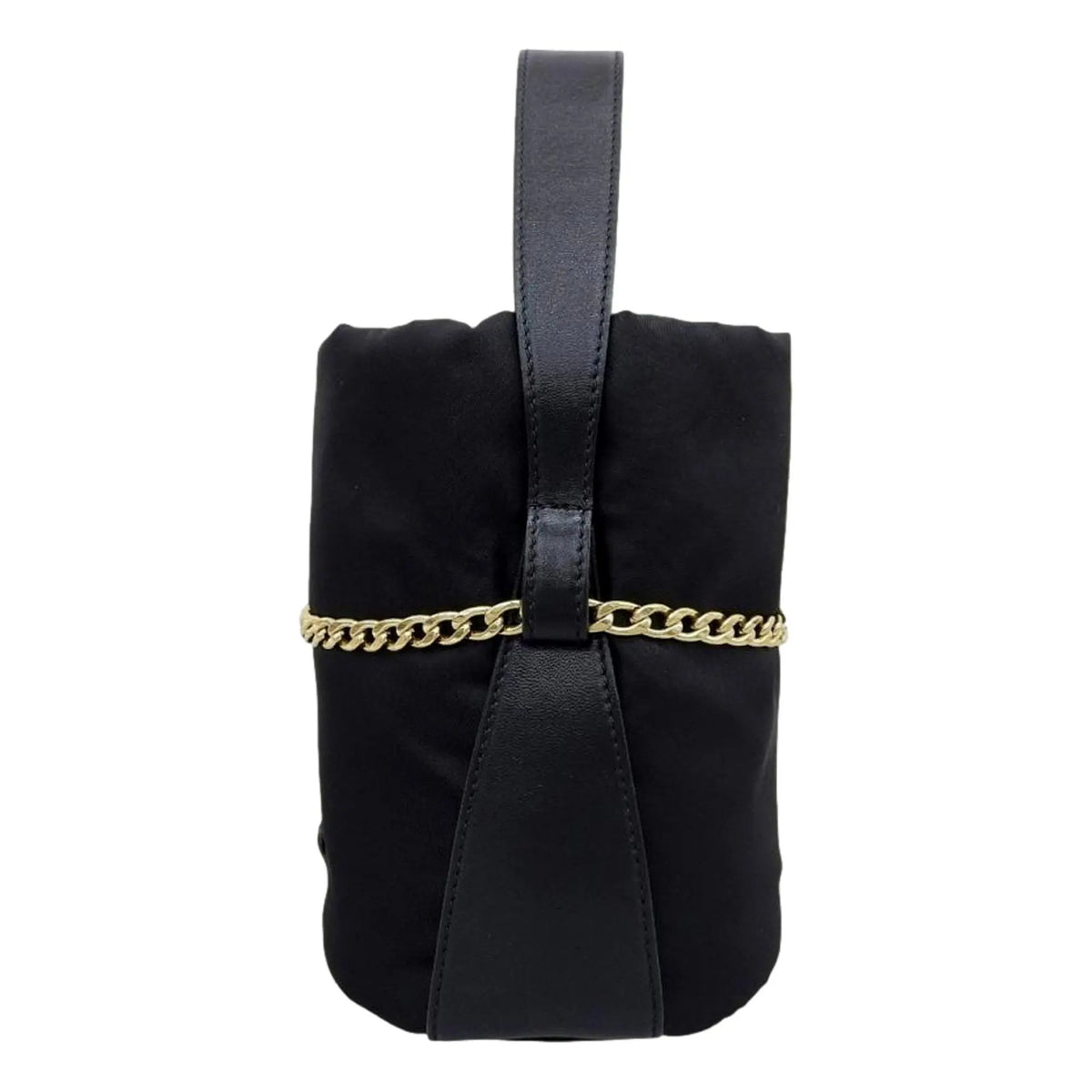 Prada Petit Sac Noir Mini Re-Nylon and Nappa Leather Bucket Bag Black