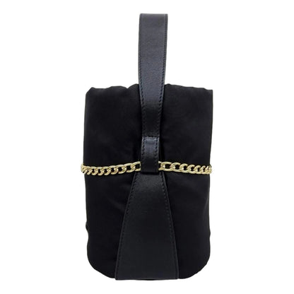 Prada Petit Sac Noir Mini Re-Nylon and Nappa Leather Bucket Bag Black