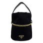 Prada Petit Sac Noir Mini Re-Nylon and Nappa Leather Bucket Bag Black