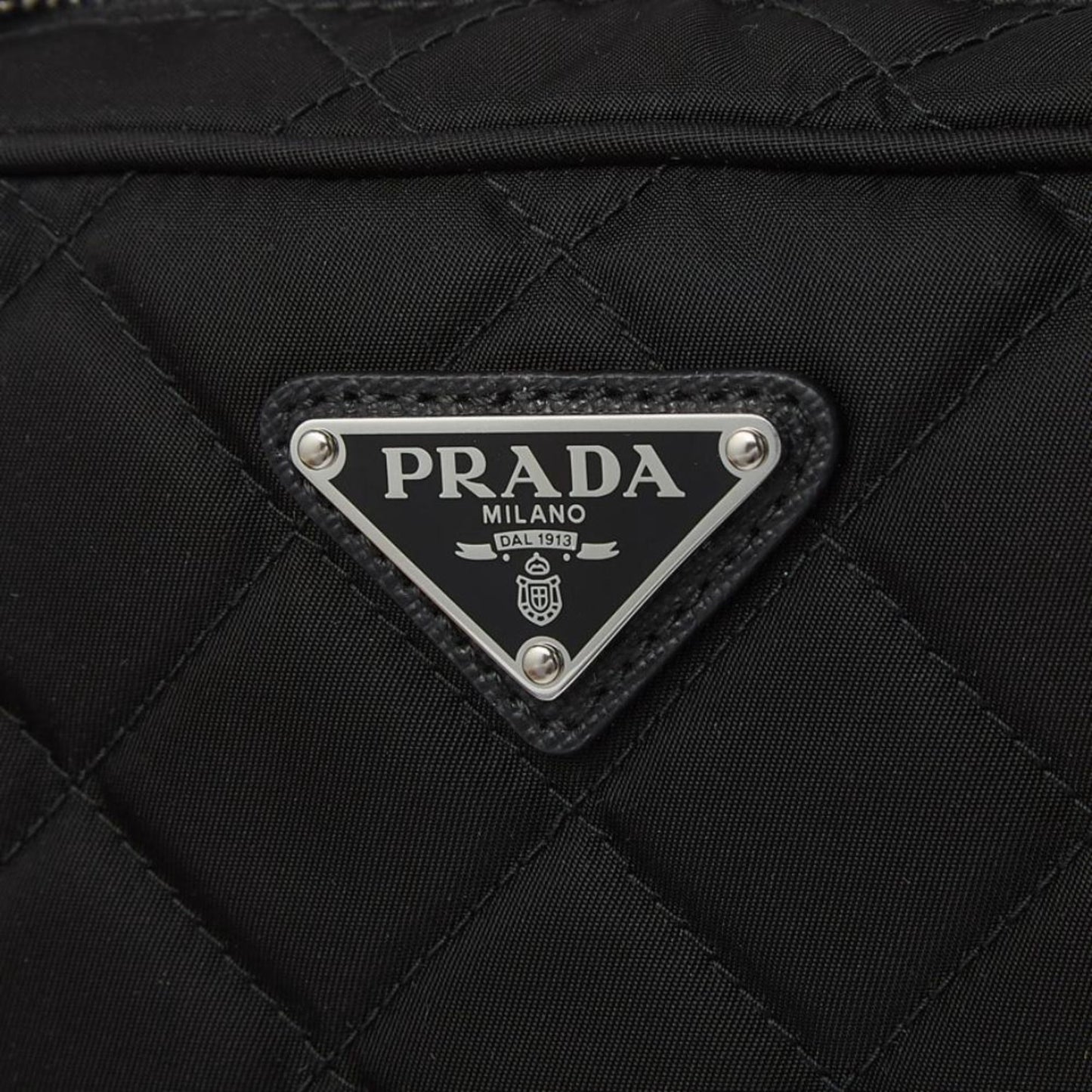 Prada Quilted Black Crossbody Bag - Trendy Nylon with Logo Charm -   Shop Bags LLC