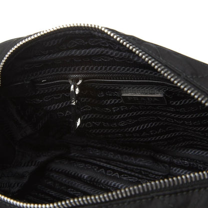 Prada Quilted Black Crossbody Bag - Trendy Nylon with Logo Charm -   Shop Bags LLC