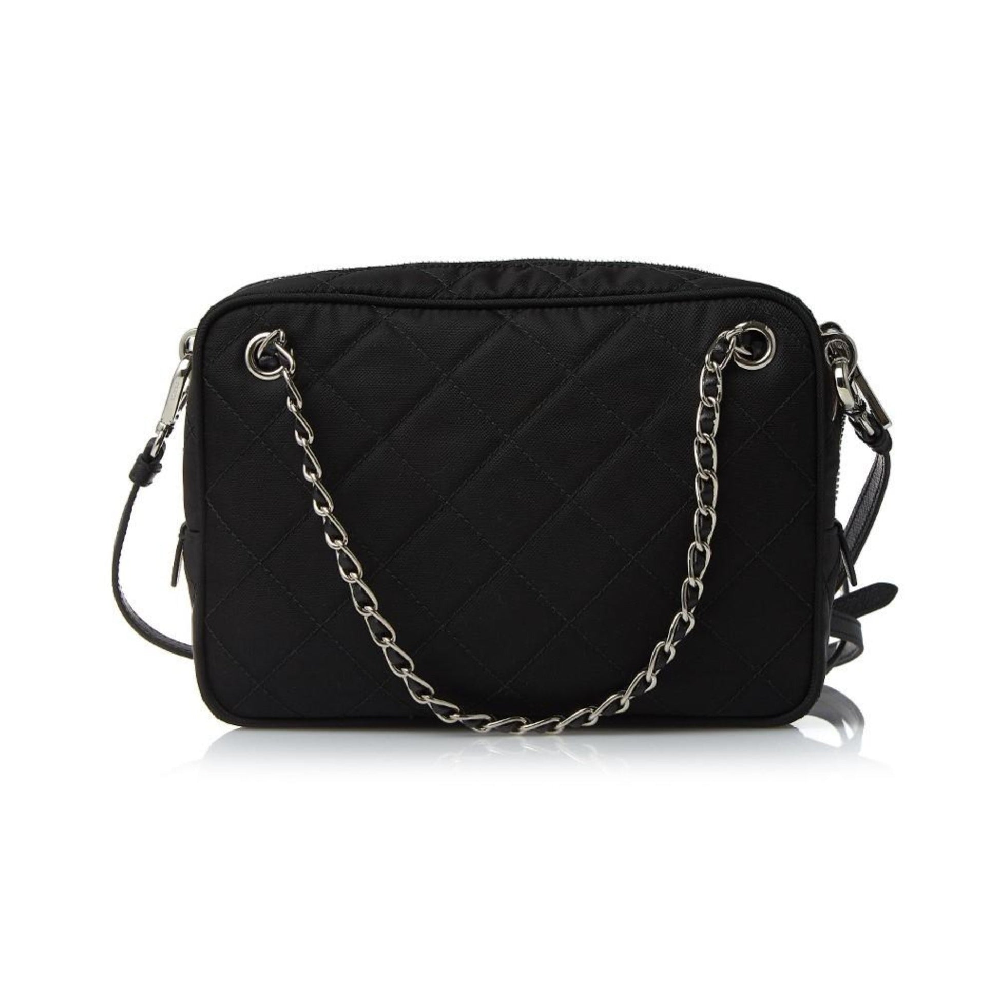 Prada Quilted Black Crossbody Bag - Trendy Nylon with Logo Charm -   Shop Bags LLC