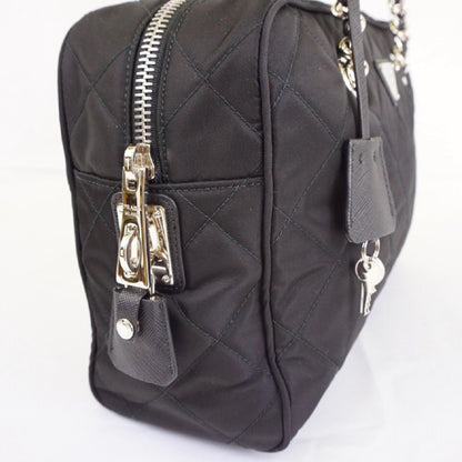 Prada Quilted Black Nylon Shoulder Bag - Luxury & Security Combined -   Shop Bags LLC