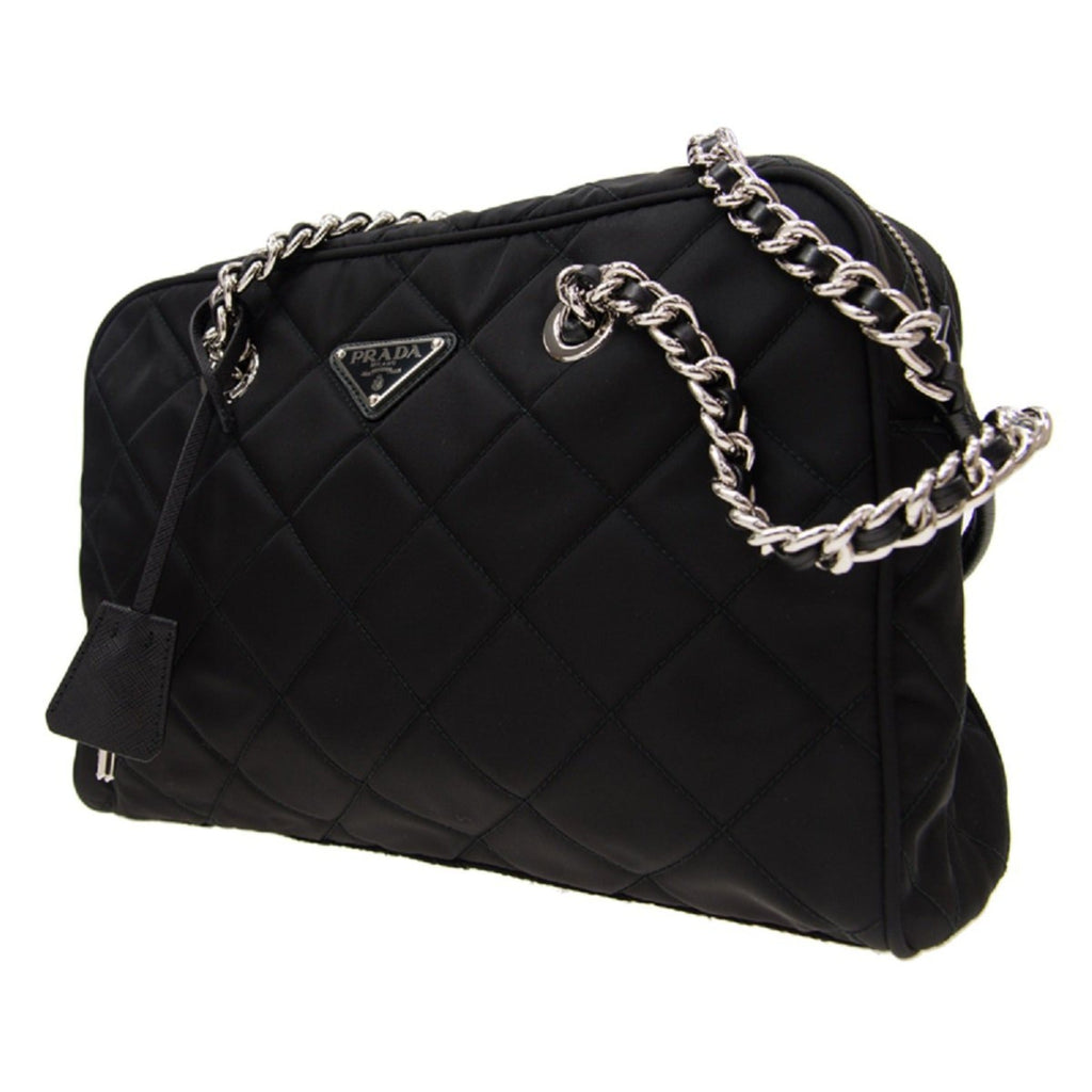 Prada Quilted Black Nylon Shoulder Bag - Luxury & Security Combined -   Shop Bags LLC