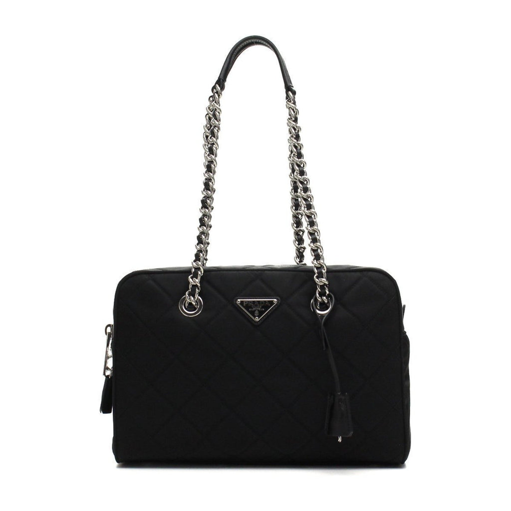 Prada Quilted Black Nylon Shoulder Bag - Luxury & Security Combined -   Shop Bags LLC