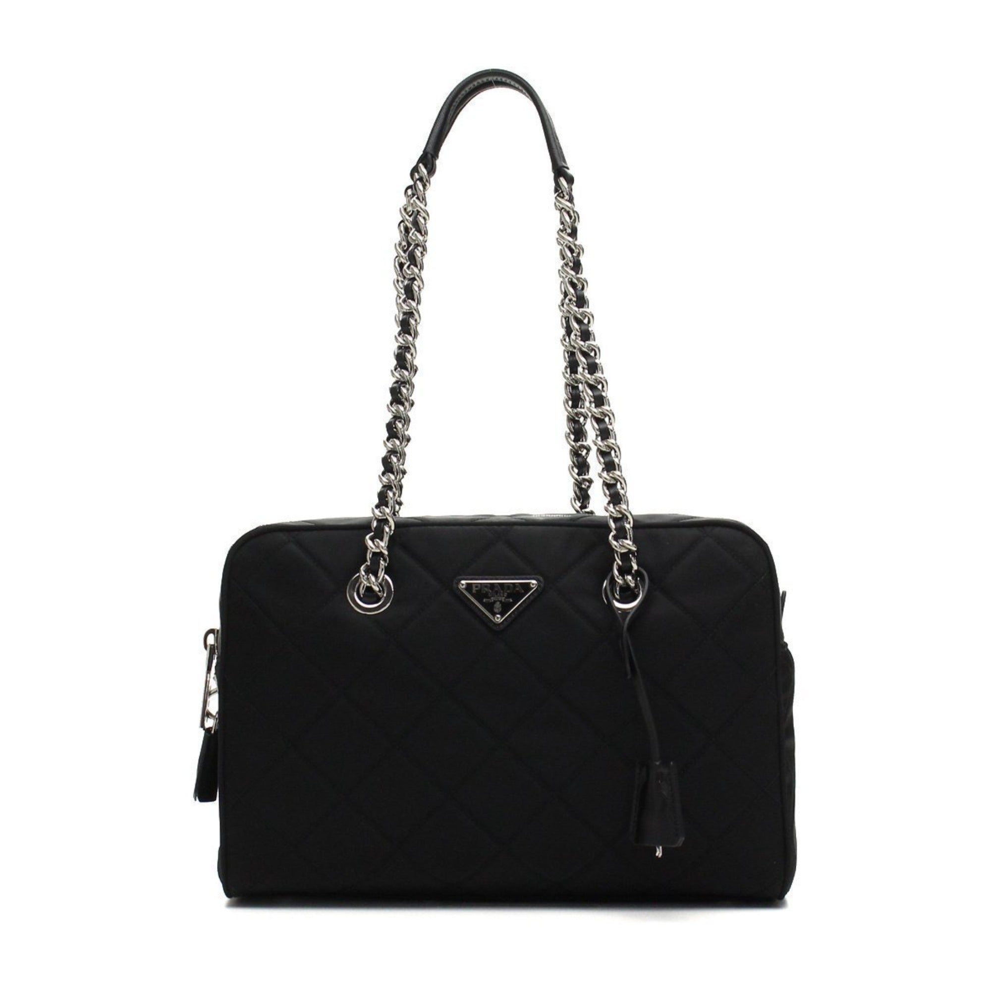 Prada Quilted Black Nylon Shoulder Bag - Luxury & Security Combined -   Shop Bags LLC