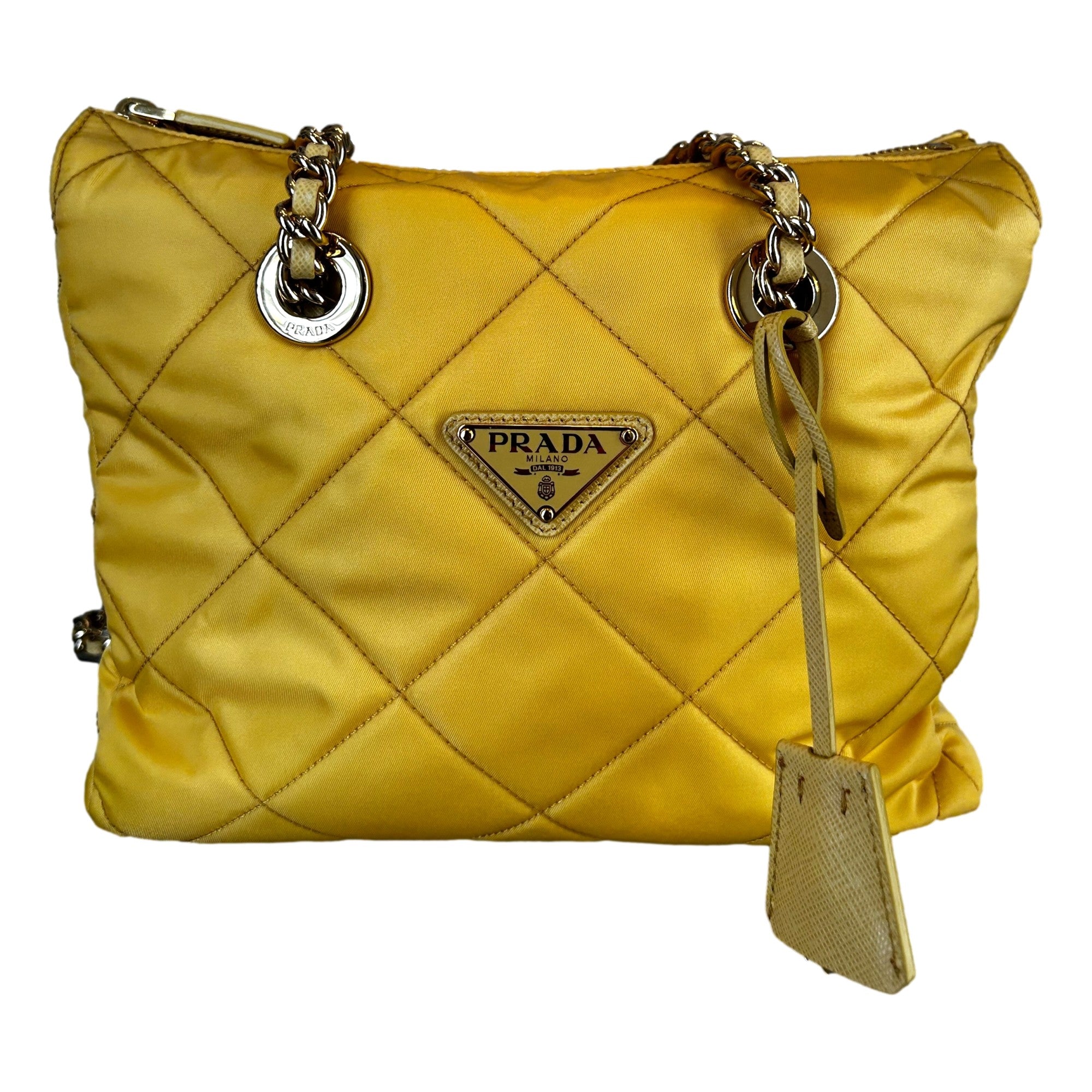 Prada Re-Edition 1995 Tote in Maize Yellow - Sustainable Luxury -   Shop Bags LLC