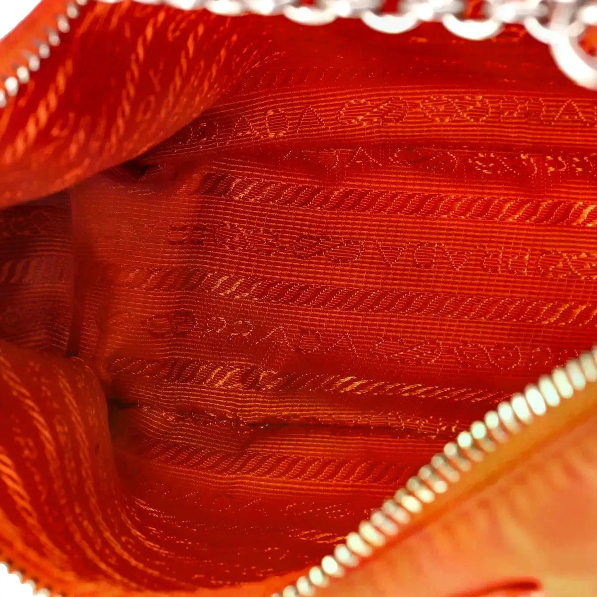 Prada Re-Edition 2005 Arancio Orange Nylon Saffiano Leather Shoulder Bag