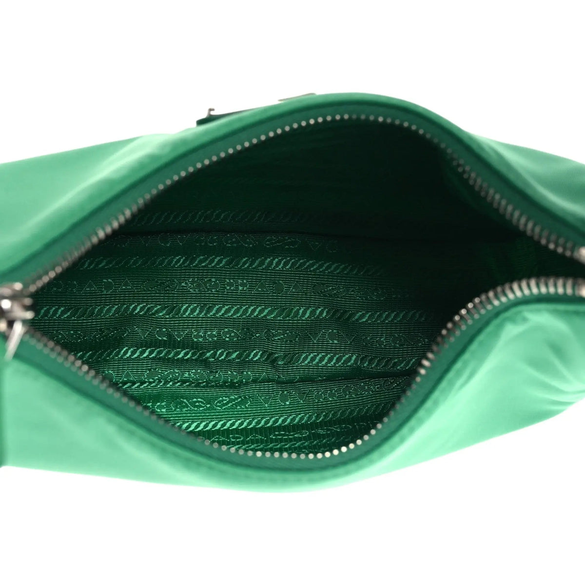 Prada Re-Edition 2005 Green Tessuto Nylon Chain Shoulder Bag