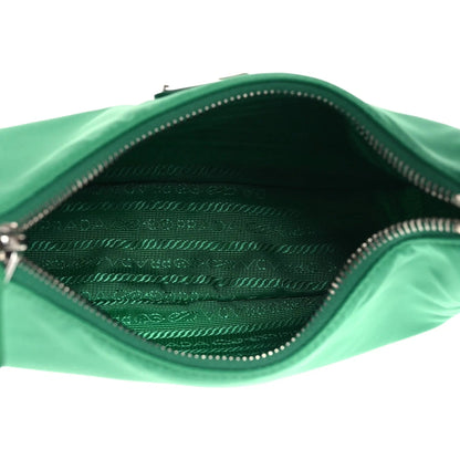 Prada Re-Edition 2005 Green Tessuto Nylon Chain Shoulder Bag