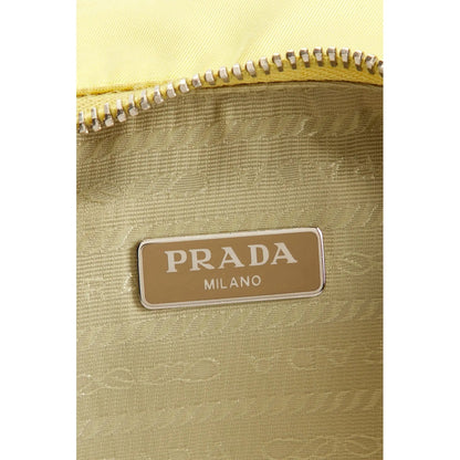 Prada Re-Edition 2005 Yellow Nylon Shoulder Bag with Pouch