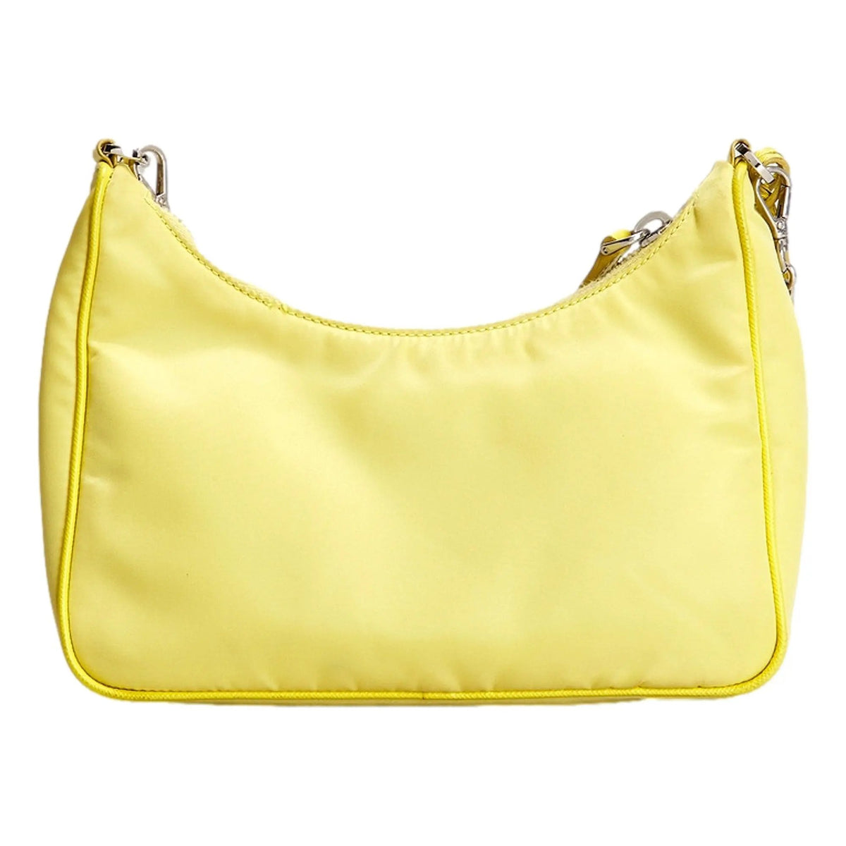 Prada Re-Edition 2005 Yellow Nylon Shoulder Bag with Pouch