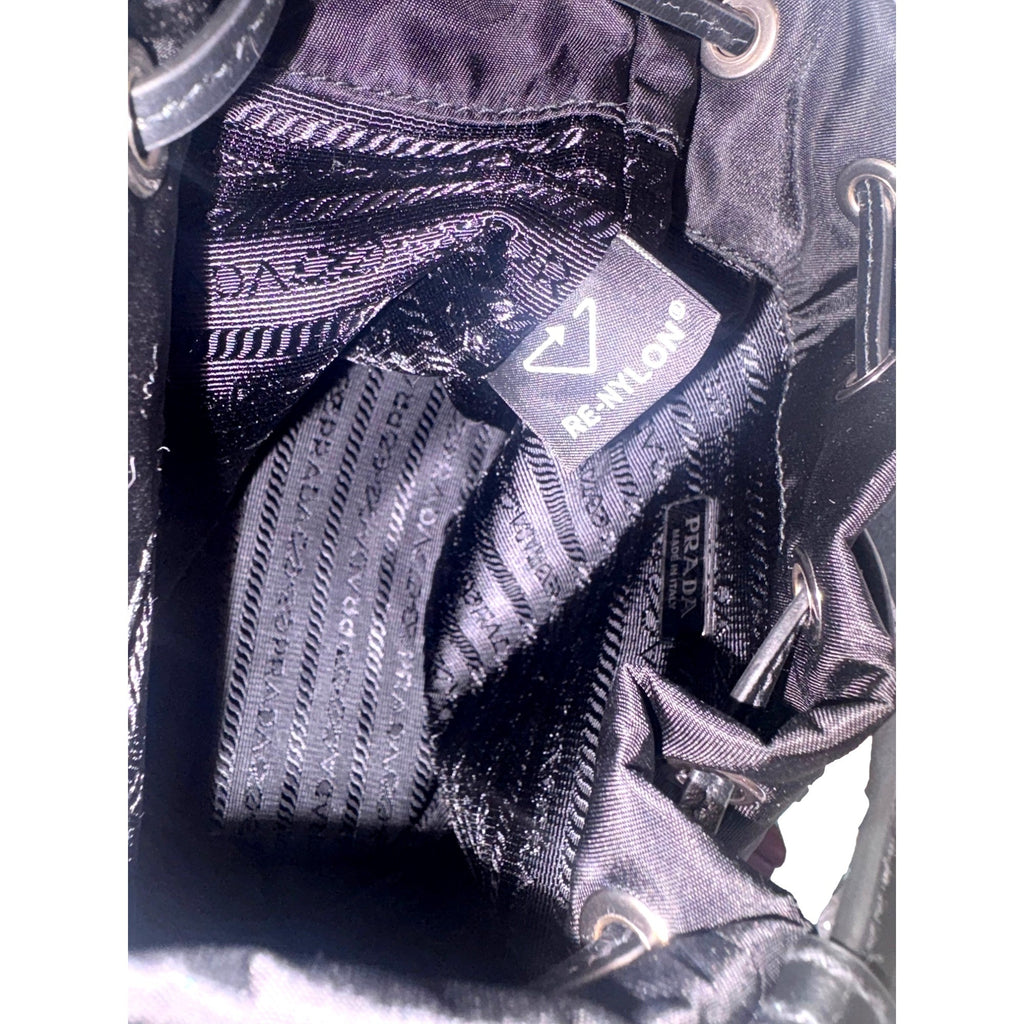 Prada Re-Nylon Black Bucket Bag - Sustainable Luxury & Style -   Shop Bags LLC