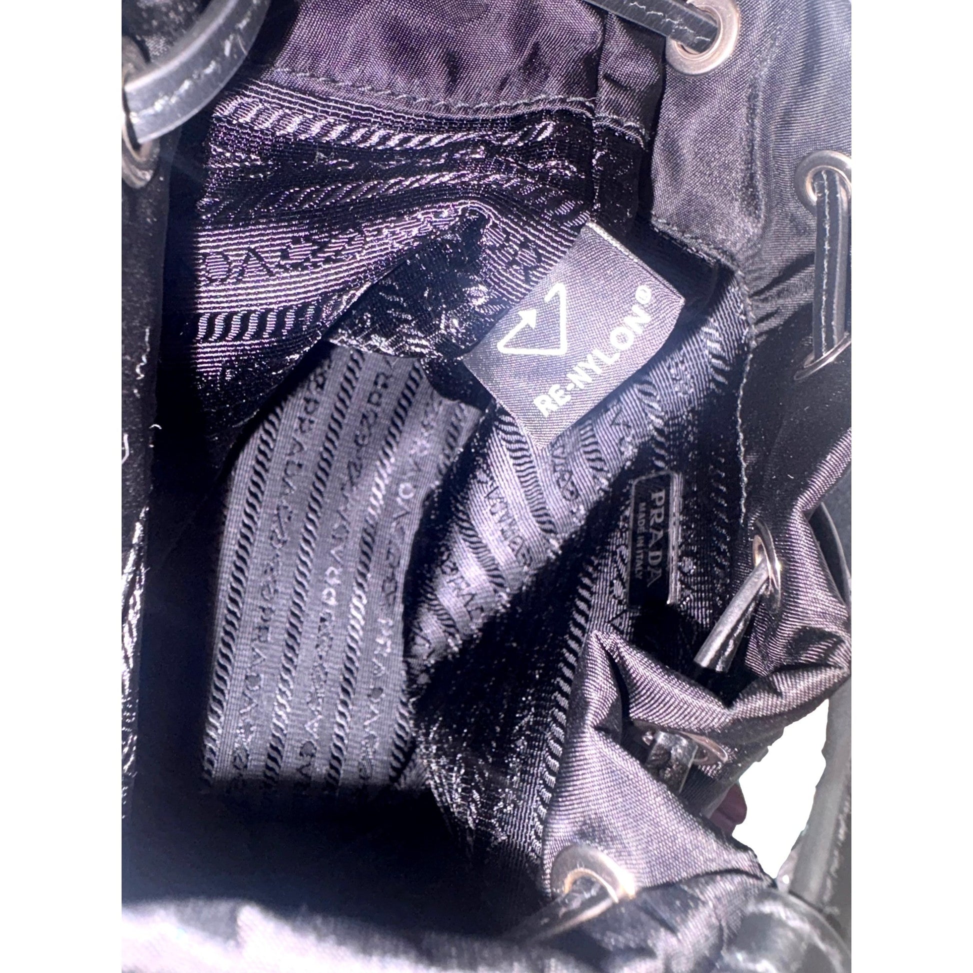 Prada Re-Nylon Black Bucket Bag - Sustainable Luxury & Style -   Shop Bags LLC