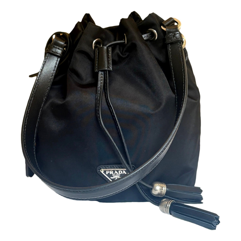 Prada Re-Nylon Black Bucket Bag - Sustainable Luxury & Style -   Shop Bags LLC