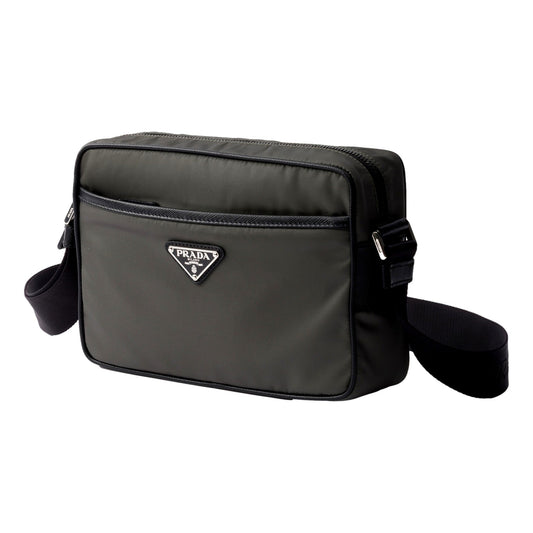 Prada Re-Nylon Camera Bag: Luxurious Green Saffiano Crossbody