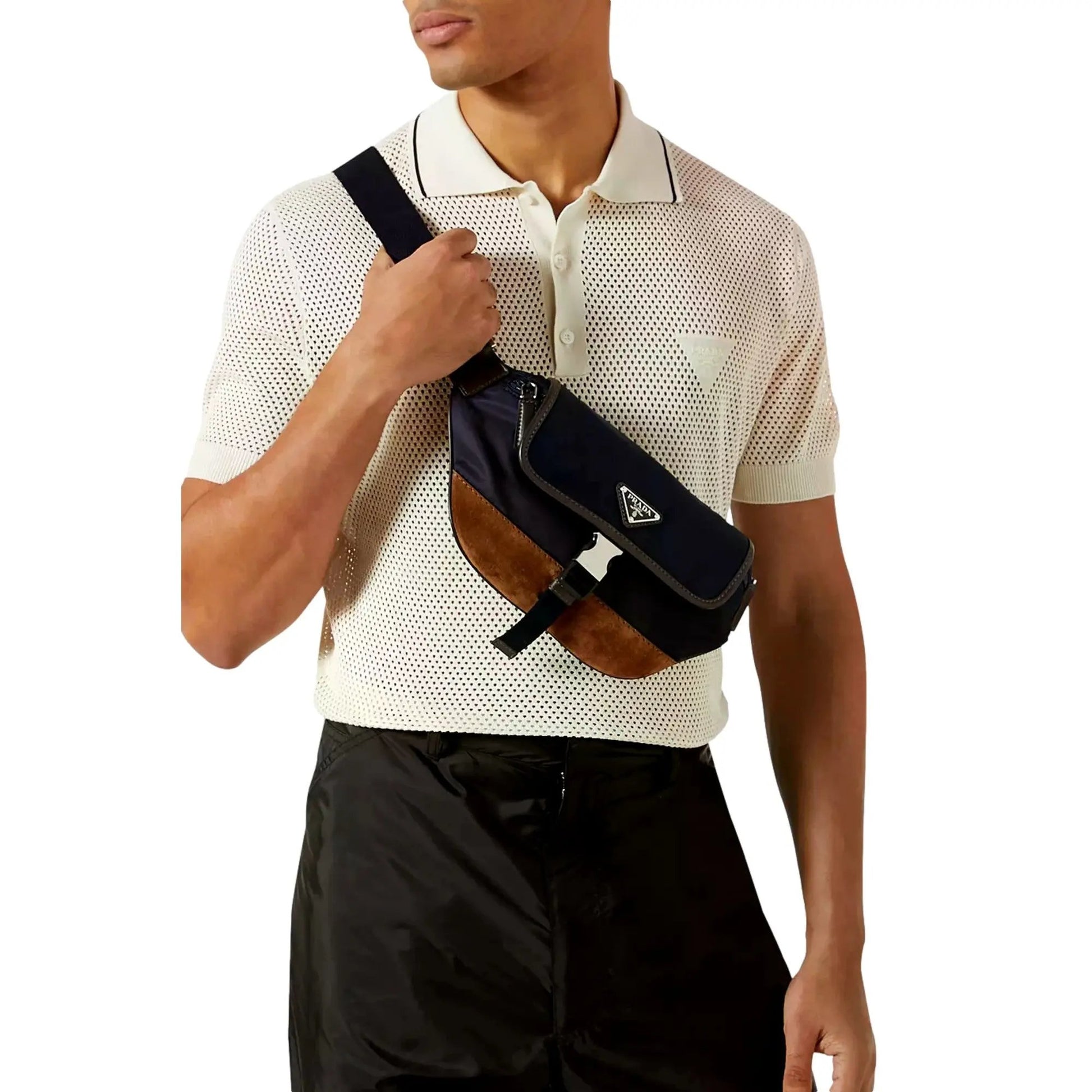 Prada Re-Nylon and Suede Belt Bag: Stylish Elegance for
