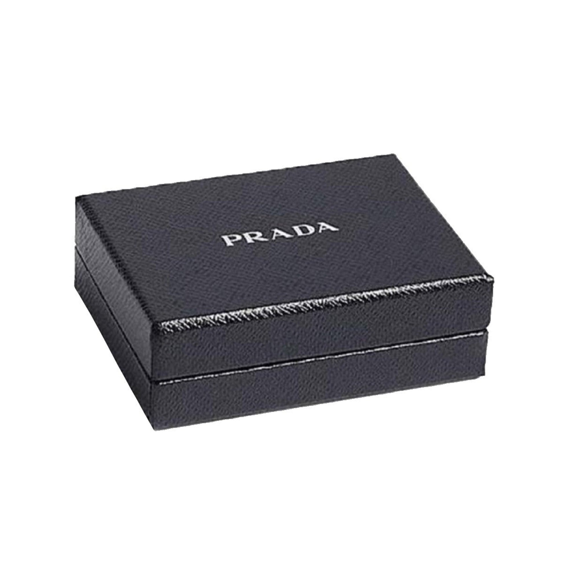 Prada Rubino Red Enamel Keychain - Luxury Silver Metal Keyring -   Shop Bags LLC