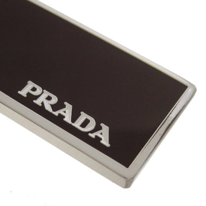 Prada Rubino Red Enamel Keychain - Luxury Silver Metal Keyring -   Shop Bags LLC