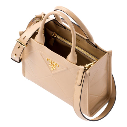 Prada Sabbia Sand Quilted Mini Tote - Elegant & Versatile Luxury -   Shop Bags LLC