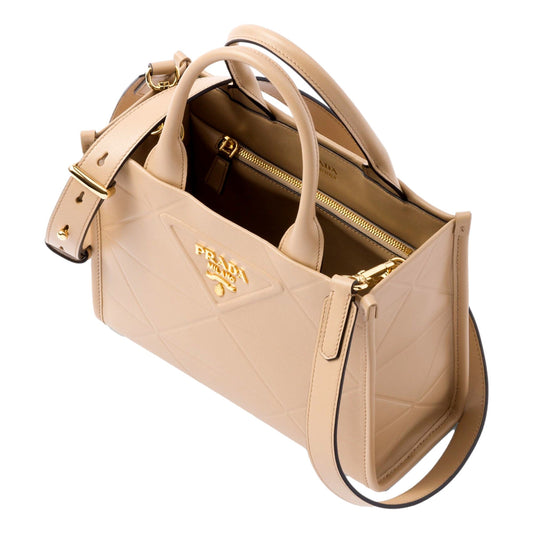 Prada Sabbia Sand Quilted Mini Tote - Elegant & Versatile Luxury -   Shop Bags LLC