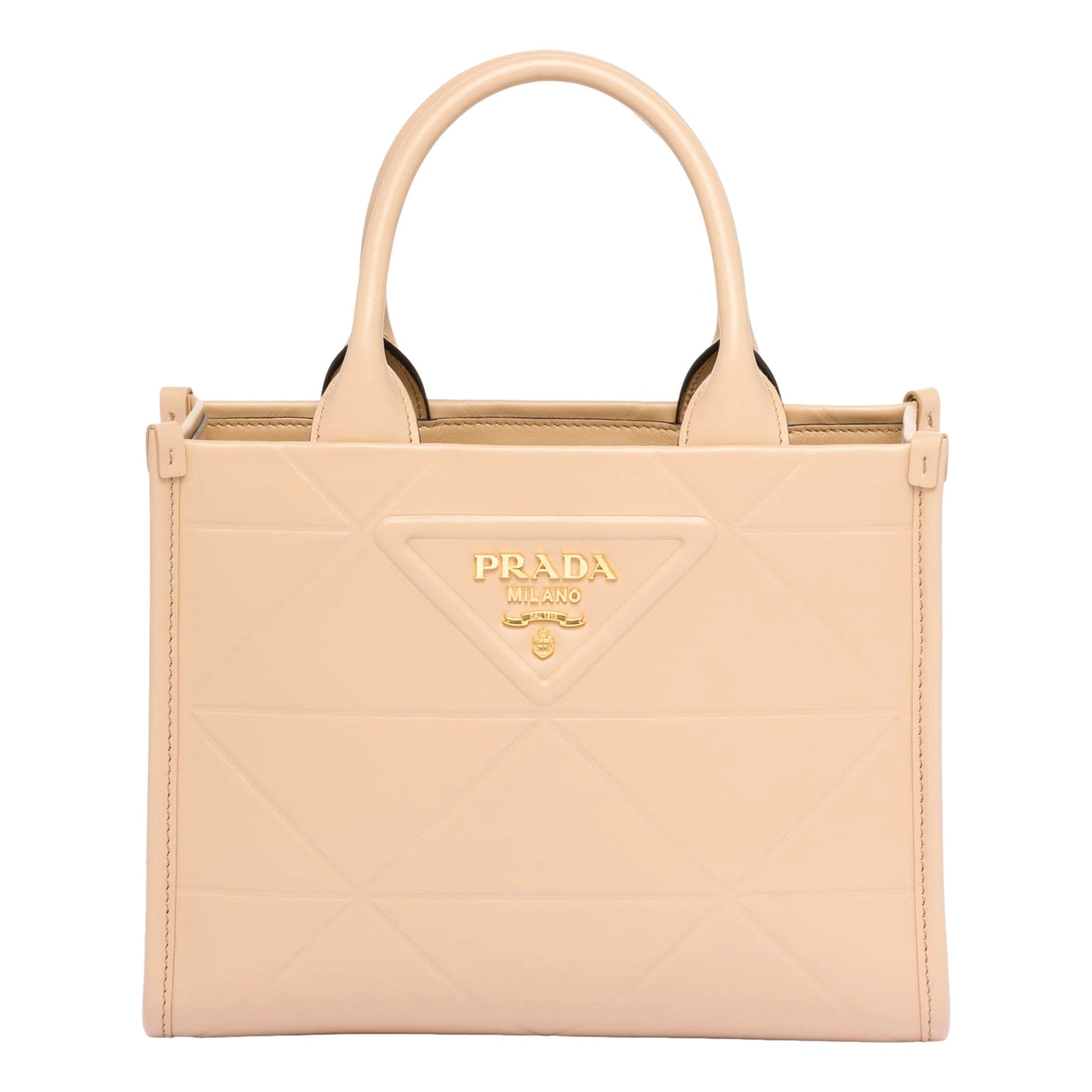 Prada Sabbia Sand Quilted Mini Tote - Elegant & Versatile Luxury -   Shop Bags LLC