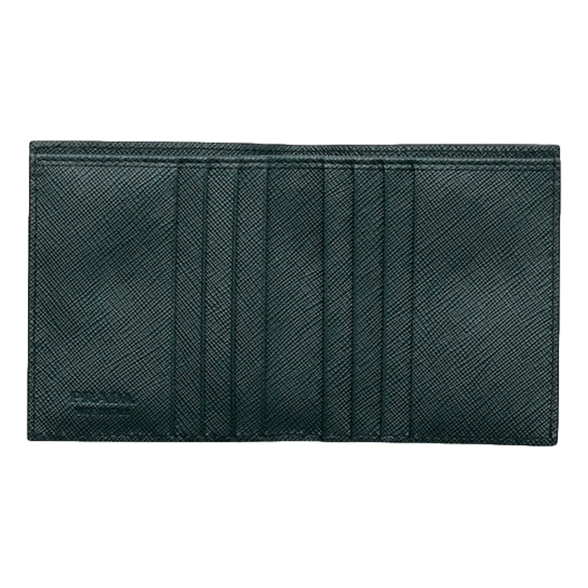 Prada Saffiano Leather Bifold Wallet - Smoky Emerald