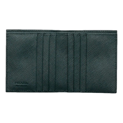 Prada Saffiano Leather Bifold Wallet - Smoky Emerald