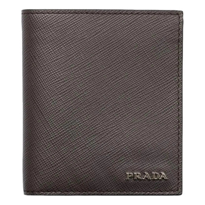 Prada Saffiano Leather Bifold Wallet - Smoky Emerald