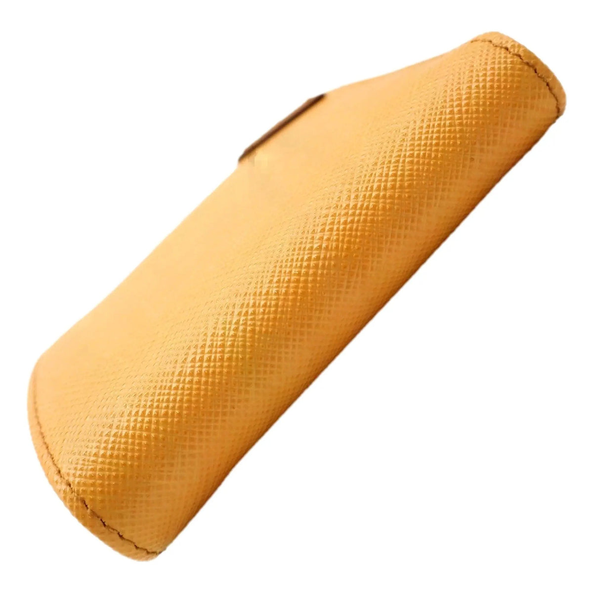 Prada Saffiano Leather Bifold Wallet with Coin Pocket Amber Orange