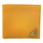 Prada Saffiano Leather Bifold Wallet with Coin Pocket Amber Orange