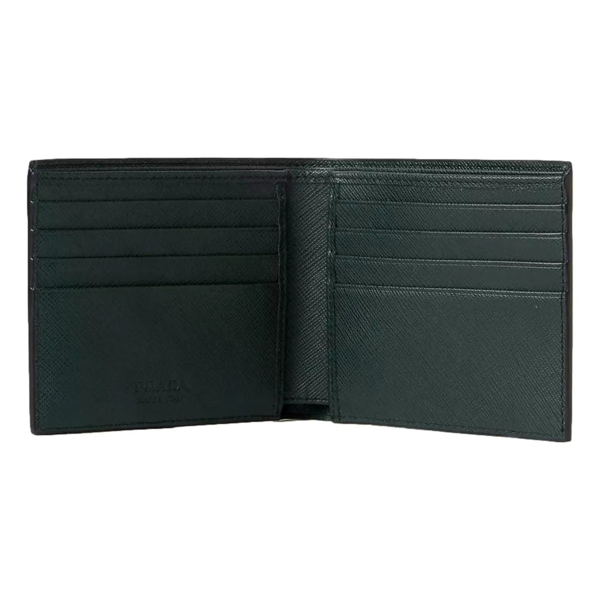 Prada Saffiano Leather Dark Green Bifold Wallet - Timeless Luxury