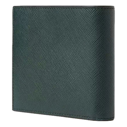 Prada Saffiano Leather Dark Green Bifold Wallet - Timeless Luxury -   Shop Bags LLC 