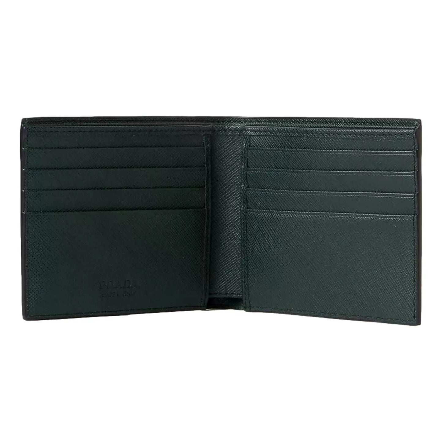 Prada Saffiano Leather Dark Green Bifold Wallet - Timeless Luxury -   Shop Bags LLC 