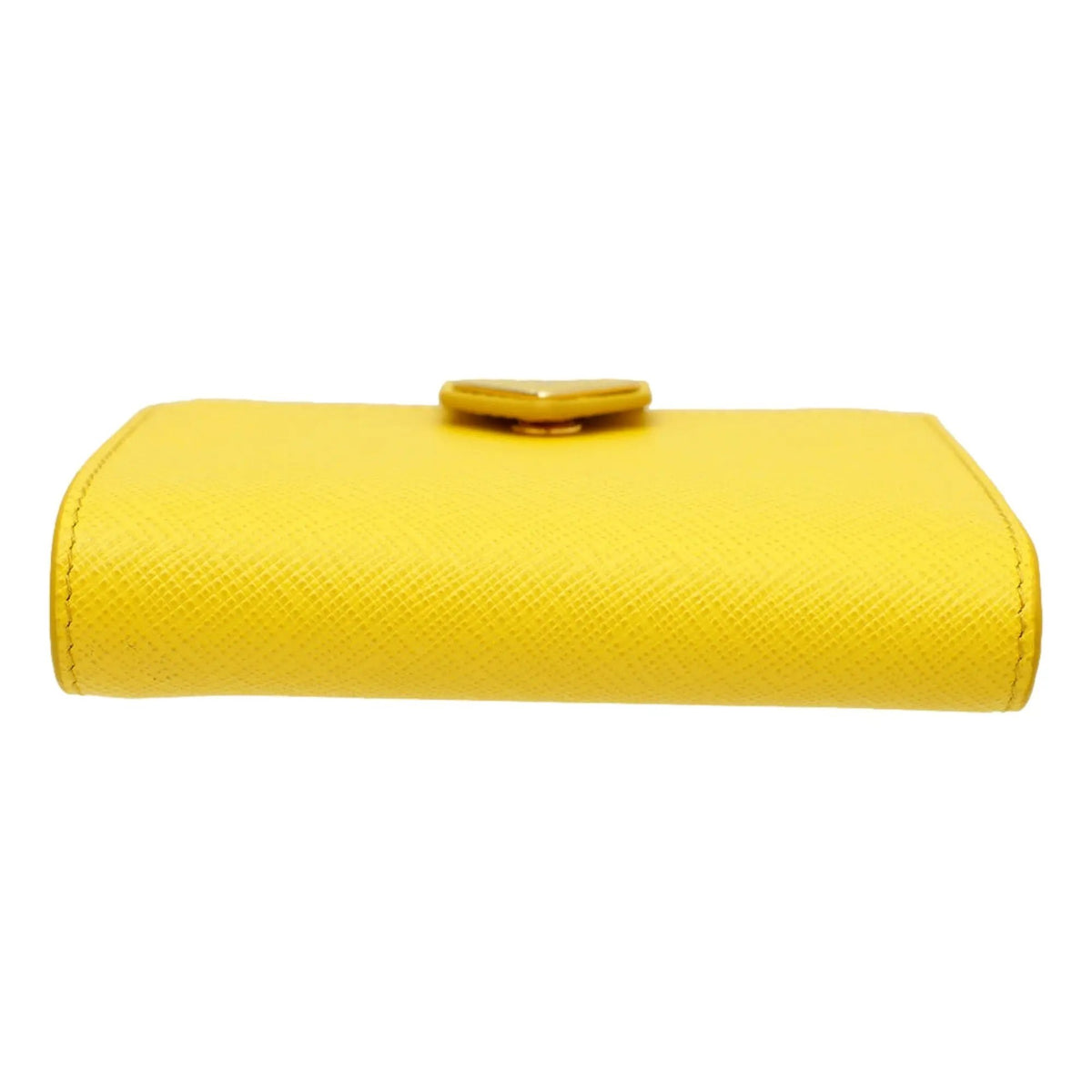 Prada Saffiano Leather Snap Bifold Wallet - Vibrant Sole Yellow